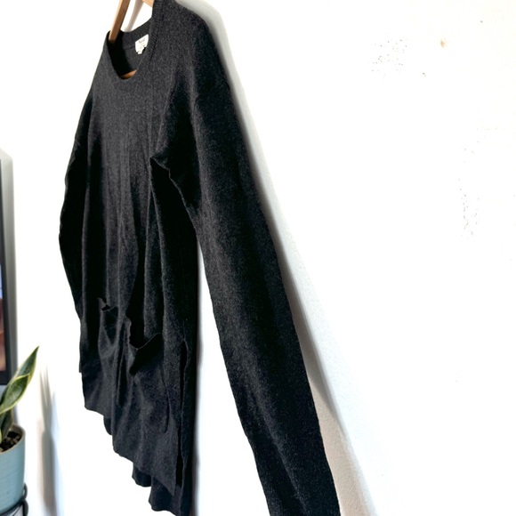 Madewell 100% Cashmere Gray Pullover Pocket Sweater Sz S - Picture 12 of 15